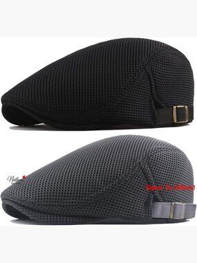 Men's Breathable Summer Newsboy Cap Gatsby Flat Cap Adjustable Polyester